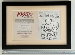 Mark Kostabi 2015 Original Drawing Black Ink Signed Art