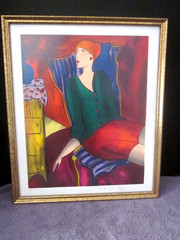 Linda Le Kinff 19.5 X 16.5 Serigraph Framed Hand Signed Limited 159/350