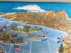 Political watercolor 1970s Cuban aggression against United States￼￼ Noted￼ NBC