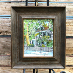 KEY WEST, FLORIDA, AUDUBON HOUSE, PEN-INK-WATERCOLOR, Original, by: J. Rabaleta