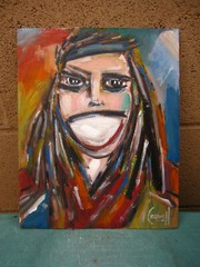 JOLINE MARIE McTODD woman oil painting wood original wow art 8×10 signed Crowell