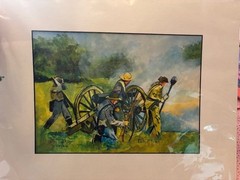 Edith McMullen ON THE BLUE RIDGE IN VIRGINIA CIVIL WAR Watercolor on Paper NEW
