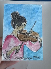 Original ACEO sized 2.5 in x 3.5 in – Watercolor painting. MySweetwaterArt