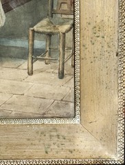 ANTQ 19th C Origin. Italian Genre Watercolor / Paper «Young Market Woman» Signed