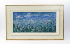 Original Framed JOHANNES SCHIEFER Landscape Painting of Los Angeles 43.75″ x 27″