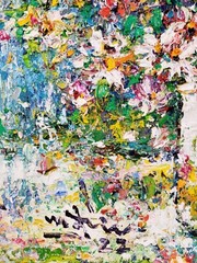 Flowers In The Garden. Original Oil Painting by Duc Tran. 24x18in