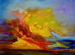 Artist Hawaii Timeless Original Art, «TROPICAL HORIZONS» 18″ X 24″