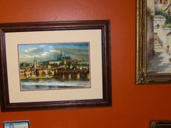 Great Europe Castle River Bridge Cityscape Water Reflections Clouds Tree VINTAGE