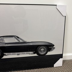 Large Framed Classic Corvette Sting Ray Wall Art Print Glass Picture Frame 25×35