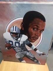 Barry Sanders Lions Original 16 * 20 Leon Wolf Painting